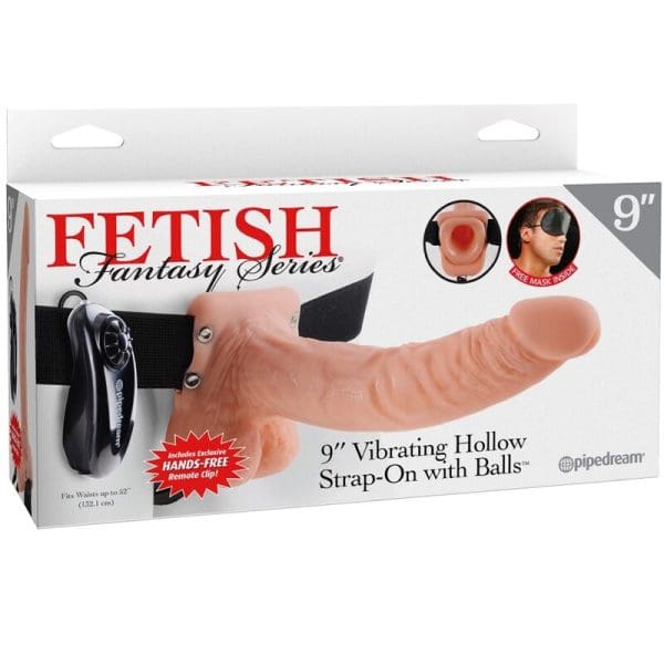 FETISH FANTASY SERIES - ADJUSTABLE HARNESS REMOTE CONTROL REALISTIC PENIS WITH TESTICLES 23 CM 5